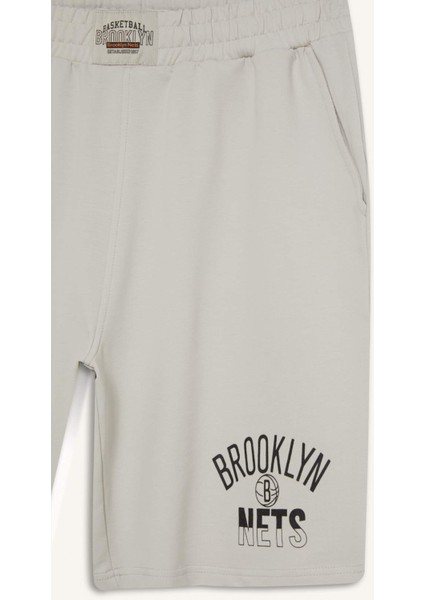 fit Nba Brooklyn Nets Standart Fit Kısa Paça ŞORT E3008AX25SM
