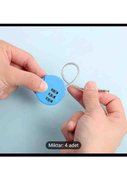 2 Adet Çelik Kablolu Şifreli Asma Kilit