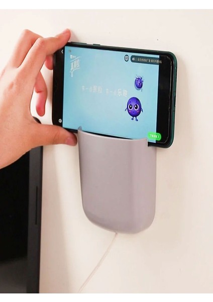 Duvar Tipi Kumanda Telefon Tutucu Şarj Sırasında Güvenli ve Pratik Saklama Cebi fiyatları