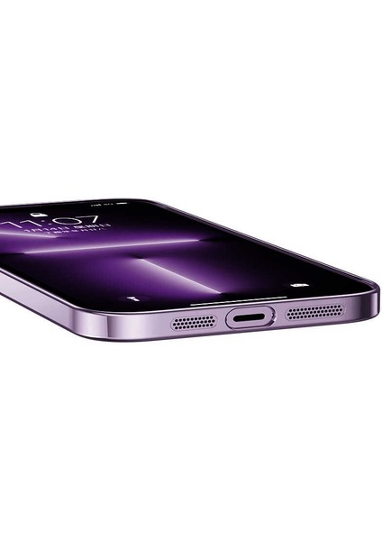 Apple iPhone 14 Pro Kılıf Sert Pc Renkli Çerçeveli Rntc Riksos Kapak-Gold