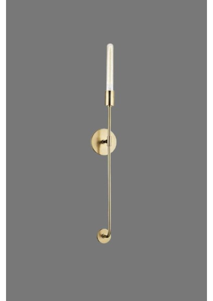 Eskitme Metal Uzun Aplik, Altın Renk, E27 Duy, Ampulsüz, 70cm