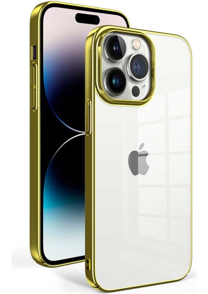 Apple iPhone 14 Pro Kılıf Rntc Sun Kapak-Gold