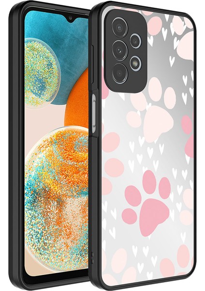 Galaxy A23 Kılıf Aynalı Desenli Kamera Korumalı Parlak Rntc Mirror Kapak-Pati