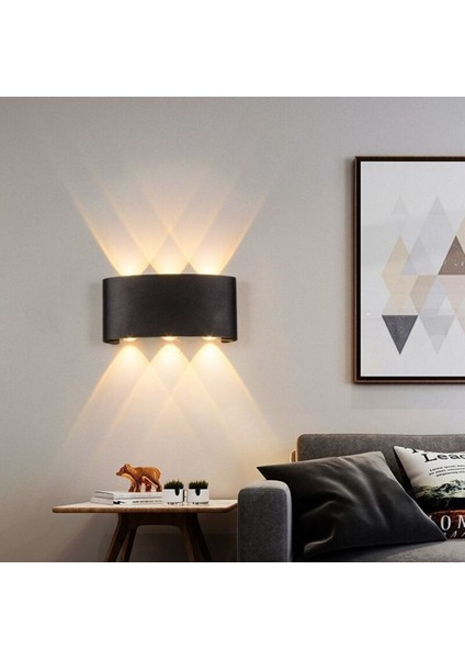 5’li 10W Gün Işığı Ledli Süzmeli Dekoratif Aplik, Siyah, Salon ve Balkon İçin modelleri
