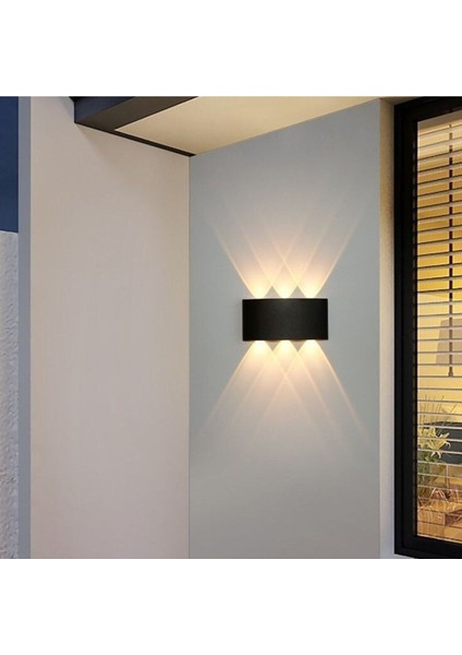 5’li 10W Gün Işığı Ledli Süzmeli Dekoratif Aplik, Siyah, Salon ve Balkon İçin fırsatları