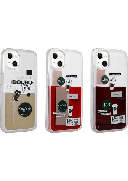 Apple iPhone 14 Plus Kılıf Desenli Sıvılı Rntc Drink Silikon Kapak-No2