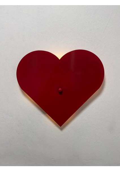 Kırmızı Metal Kalpli Pilli Led Aplik, İç Mekan Duvar Aydınlatması modelleri