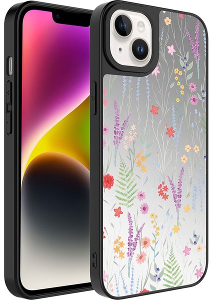Apple iPhone 14 Plus Kılıf Aynalı Desenli Kamera Korumalı Parlak Rntc Mirror Kapak-Dallar