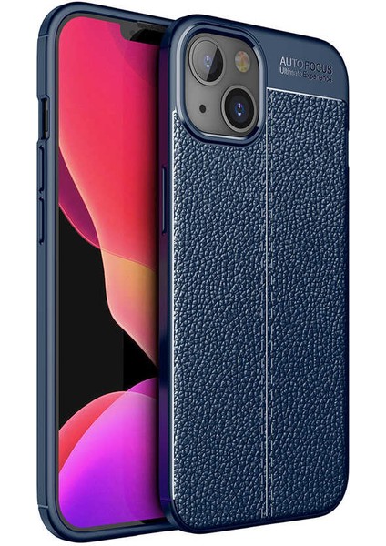 iPhone 14 Plus Kılıf Rntc Niss Silikon Kapak-Lacivert