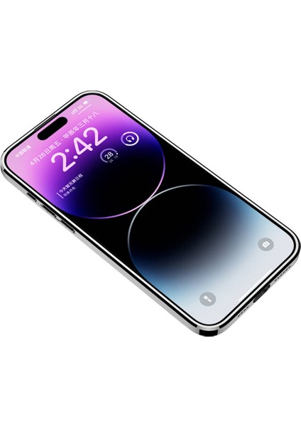 Apple iPhone 15 Pro Kılıf Ultra Ince Kamera Korumalı Pc + Deri Arka Yüzey Rntc X-Pro Kapak-Siyah
