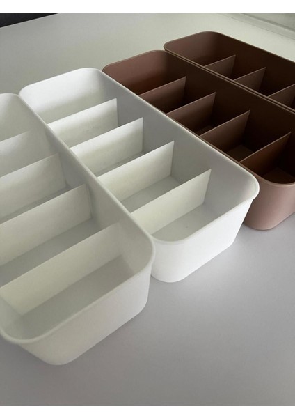 Beyaz 3 Adet 5 Bölmeli Çekmece Içi Düzenleyici Çorap Kravat, Saat Organizeri modelleri