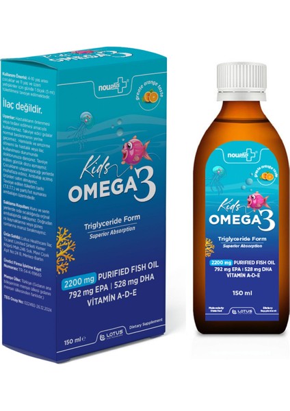 Premium Omega Kıds Şurup 150 ml