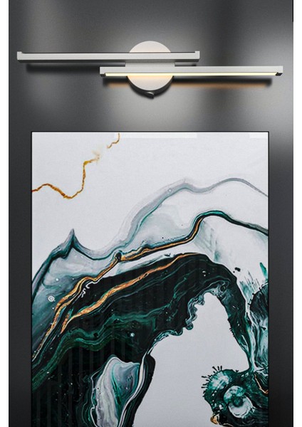 Beyaz çift başlıklı pilli LED duvar lambası, şık ve kullanışlı aydınlatma seçeneği