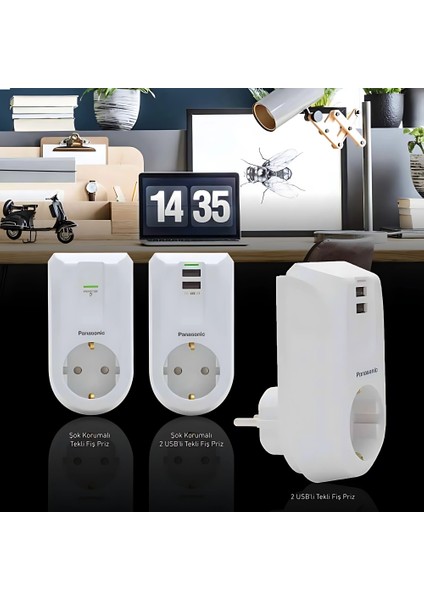Tekli Fiş Priz Akım Korumalı 1080J, Topraklı, Dayanıklı, Vk Modeli fırsatları