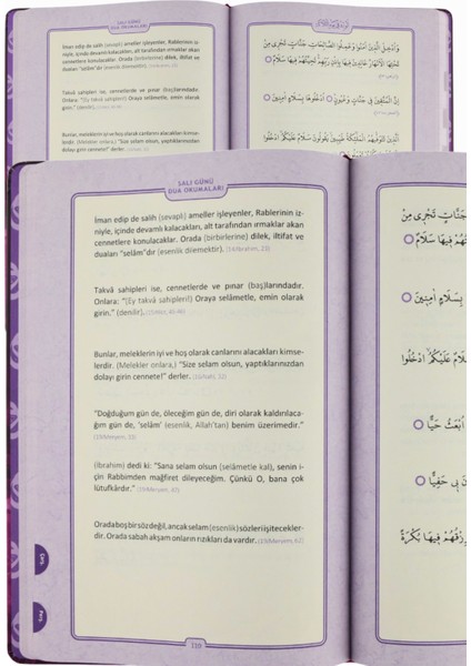 Dua Evrad-I Şerife Büyük Boy - Arapça + Türkçe - Lila