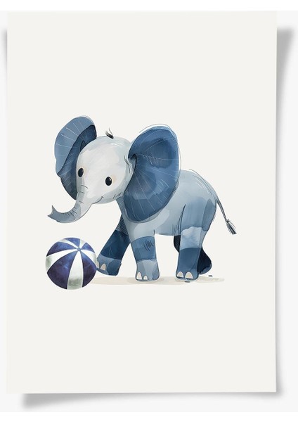 Blue Elephant | Çocuk Odası Tablo