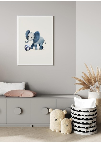 Blue Elephant | Çocuk Odası Tablo