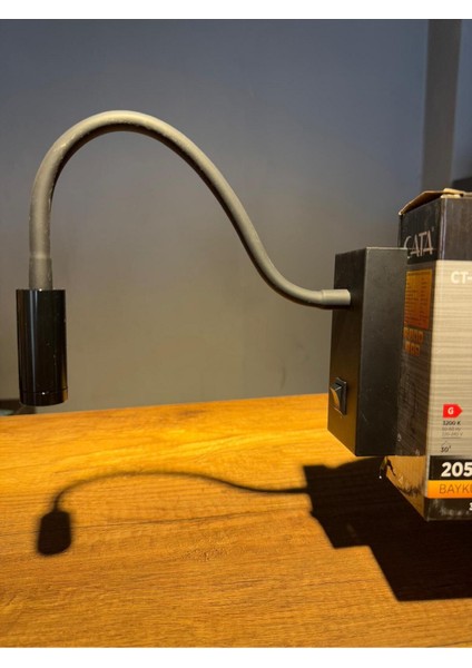 Şık Baykuş LED Aplik, Siyah, 3W, Metal, E27 Duy, Duvar ve Yatak Aydınlatması