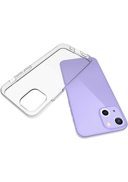 Apple iPhone 13 Mini Uyumlu Rntc Süper Silikon Kapak-Renksiz