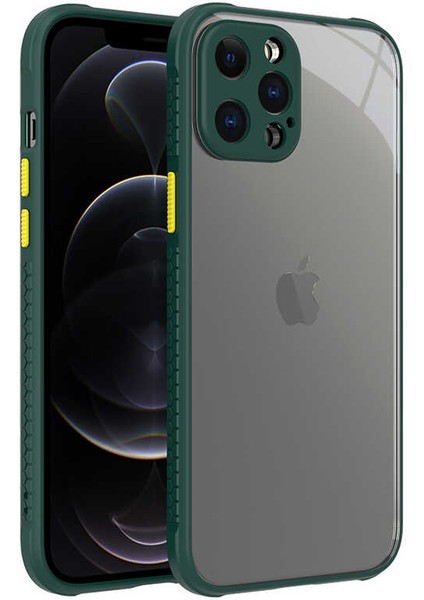 Apple iPhone 12 Pro Max Uyumlu ​​rntc Kaff Kapak-Koyu Yeşil
