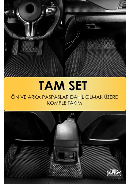 Mitsubishi Pajero (2008-2015) Uyumlu Deri 8d Havuzlu Tam Set Oto Paspas .2