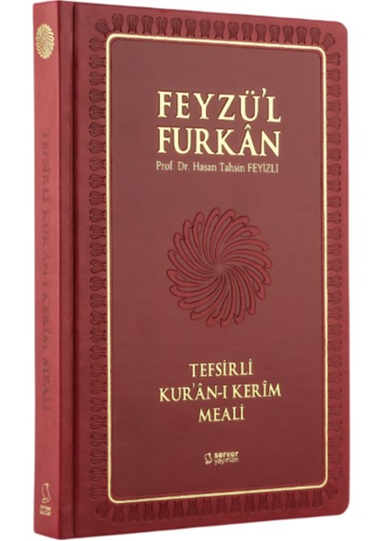 Feyzü'l Furkan Tefsirli Kuranı Kerim Meali Bordo (Orta Boy-Sadece Türkçe Meal-Kalın Cilt)