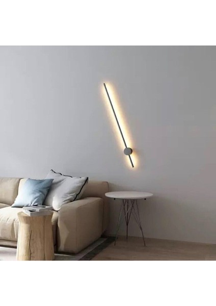 Vonalıght Modern Dekoratif LED Duvar Aplik 70 cm Siyah 3000K