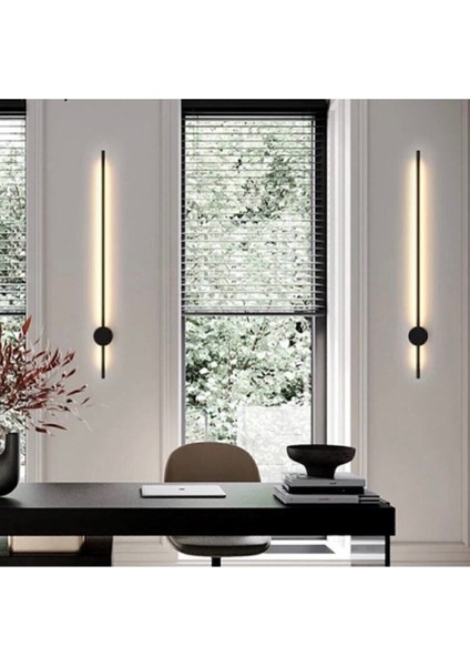 Vonalıght Modern Dekoratif LED Duvar Aplik 70 cm Siyah 3000K