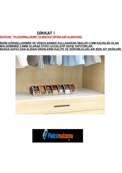 Kemer Düzenleyici, Dolap ve Çekmece Için Akrilik Kemer Saklama Tutucu, Sergileme Standı