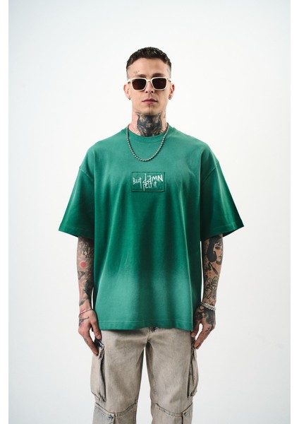 Erkek But Damn Nakışlı Oversize T-Shirt Nefti fiyatları