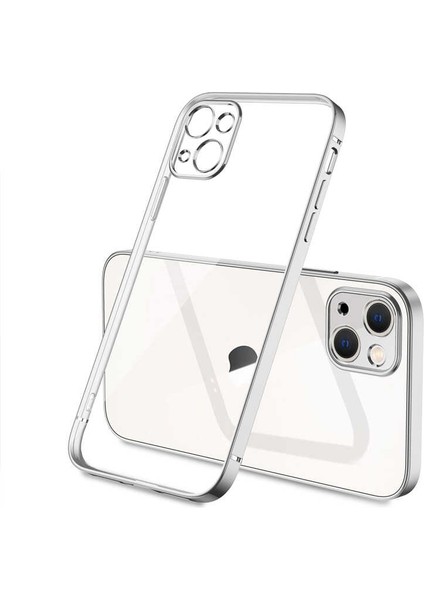 Apple iPhone 13 Mini Kılıf Rntc Gbox Kapak-Gümüş