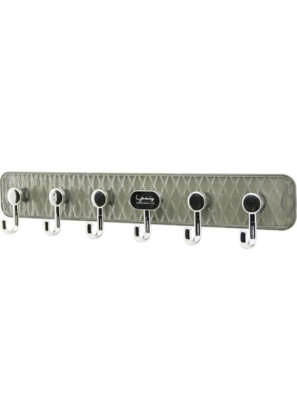 Simurg Delux Askı Mika Kristal Plastik Tabanlı 6 Kollu= Tak Çıkar Yapışkanlı Montaj 6 x 42 cm Fi