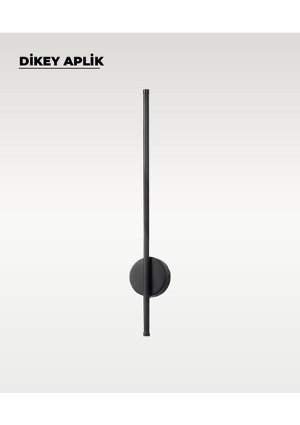 12W 80 cm Siyah Dikey Aplik - Gün Işığı (4200K)