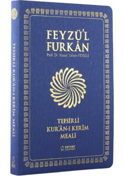 Feyzü'l Furkan Tefsirli Kuranı Kerim Meali Lacivert (Büyük Boy-Sadece Türkçe Meal-İnce Cilt)