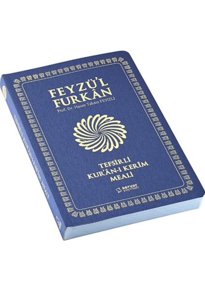 Feyzü'l Furkan Tefsirli Kuranı Kerim Meali Lacivert (Büyük Boy-Sadece Türkçe Meal-İnce Cilt)