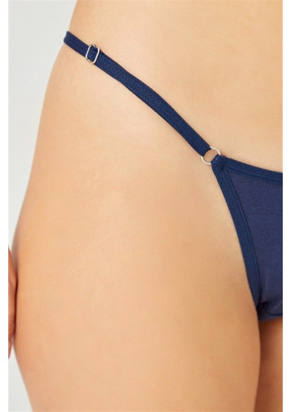 Cotonhill Lacivert %90 Pamuklu Beli Ayarlanır Kadın Tanga fiyatları