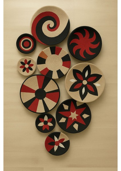 Bodrumset Bohem Duvar Tabagi 10 Parca
