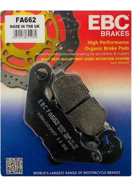 Yamaha X-Max 300 Ebc Organik Arka Fren Balata
