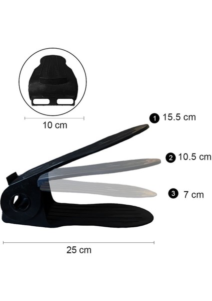 OG02 - Ayarlanabilir Ayakkabı Rampası | Yüksekliği Ayarlanabilir, Dolap Içi Istifleme Organizer fırsatları