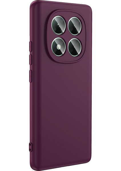 Xiaomi Redmi Note 14 Pro 5g Uyumlu Kılıf Lansman Içi Kadife Silikon Mürdüm