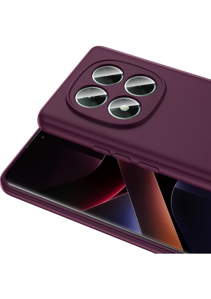 Xiaomi Redmi Note 14 Pro 5g Uyumlu Kılıf Lansman Içi Kadife Silikon Mürdüm fiyatları