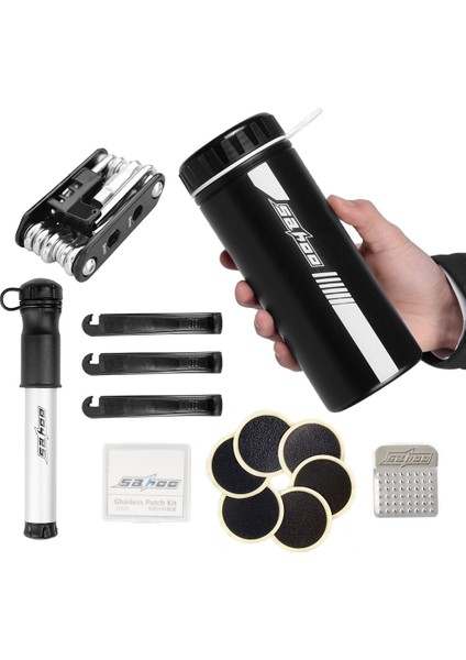 14'lü Çok Fonksiyonlu Bisiklet Tamir Aleti Seti Mini Pompa ile (Yurt Dışından)