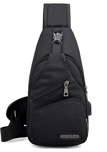 Erkek Göğüs Çantası USB Şarjlı Büyük Kapasiteli (Yurt Dışından)