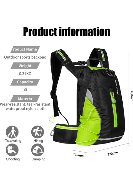 16L Bisiklet Sırt Çantası Hafif Seyahat Çantası (Yurt Dışından) modelleri