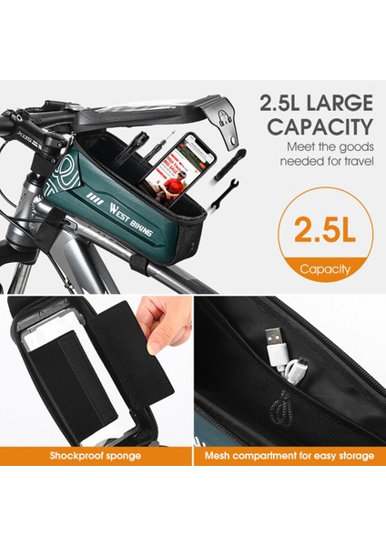 2.5l Su Geçirmez Dokunmatik Bisiklet Çantası (Yurt Dışından) fırsatları