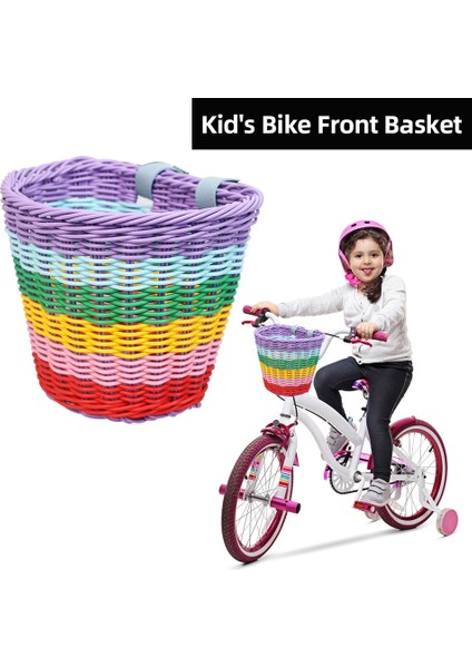 Çocuk Bisikleti Ön Sepeti Pp Rattan Örgüli Ayarlanabilir Kemerli (Yurt Dışından) modelleri