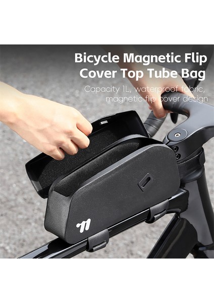 Bisiklet Çerçevesi Çantası Üst Tüp Su Geçirmez Manyetik Kapağı (Yurt Dışından) modelleri