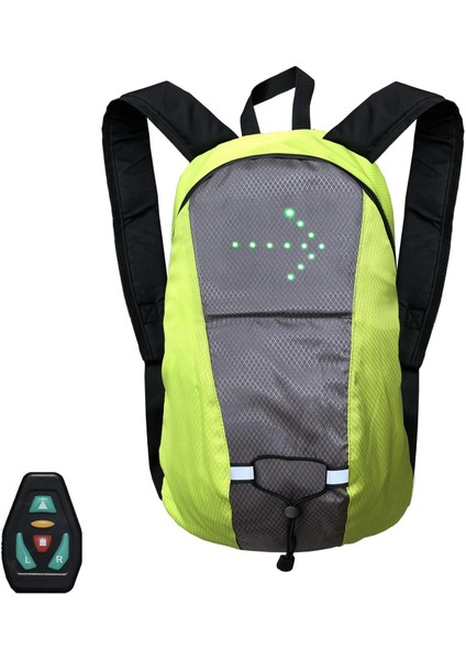 LED Dönüş Işığı Yansıtıcı Cımbızlı Sırt Çantası Uzaktan Kumanda (Yurt Dışından)