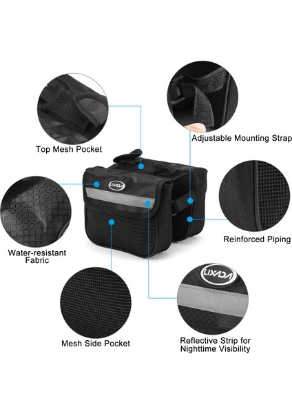 Bisiklet Üst Tüp Ön Çerçeve Çift Çantası (Yurt Dışından) indirimleri