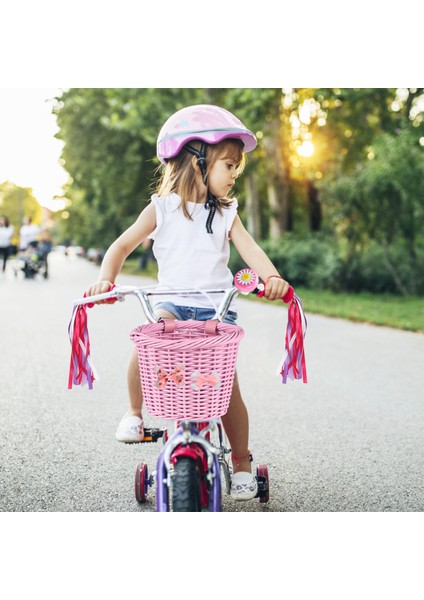 3 - 13 Yaşlar Arası Kız Çocukları Için Saplı Şeritli Cephe Bisiklet Sepeti (Yurt Dışından) fırsatları